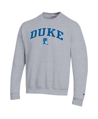 Men's Heather Gray Duke Blue Devils Arch Over Logo Pullover Sweatshirt
