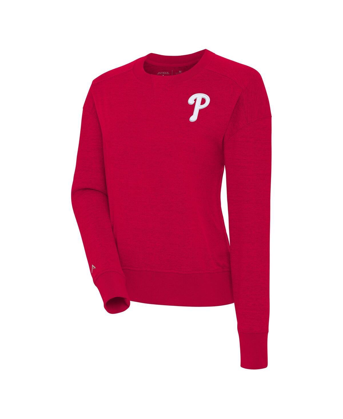 Women's Red Philadelphia Phillies Forward Fleece Pullover Sweatshirt - Red