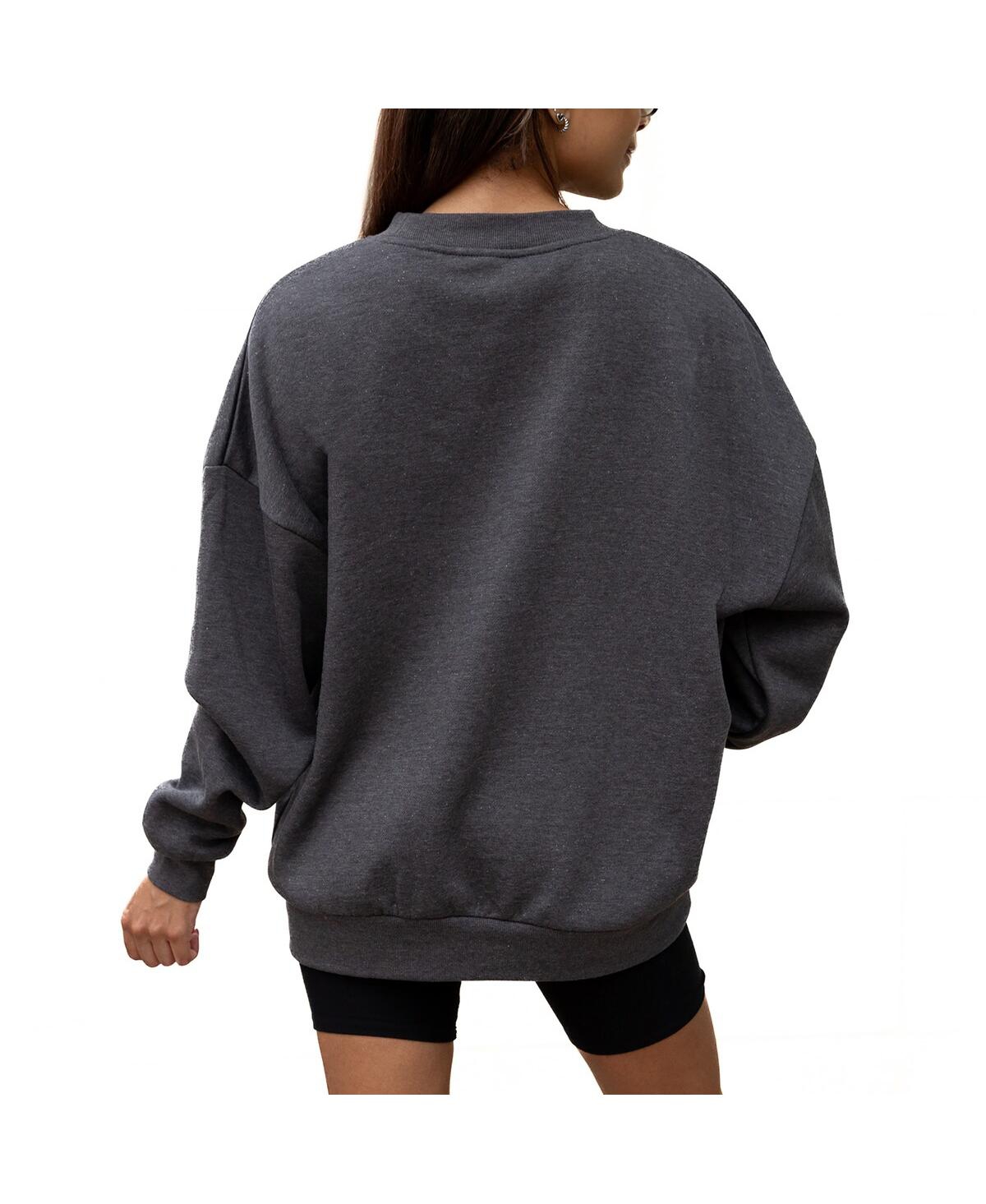 GAMEDAY COUTURE WOMEN'S CHARCOAL OHIO STATE BUCKEYES PREMIUM FLEECE PULLOVER SWEATSHIRT 