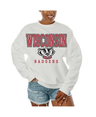 Gameday Couture - Women's White Wisconsin Badgers Freestyle Fleece Pullover Sweatshirt