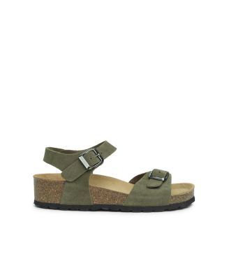 Low Wedge Dbl Buckle Sandal