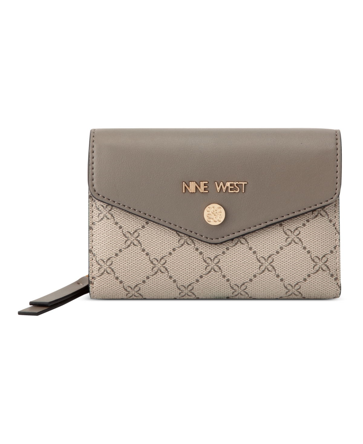 Nine West Caireann French Wallet In Beige Logo Flint