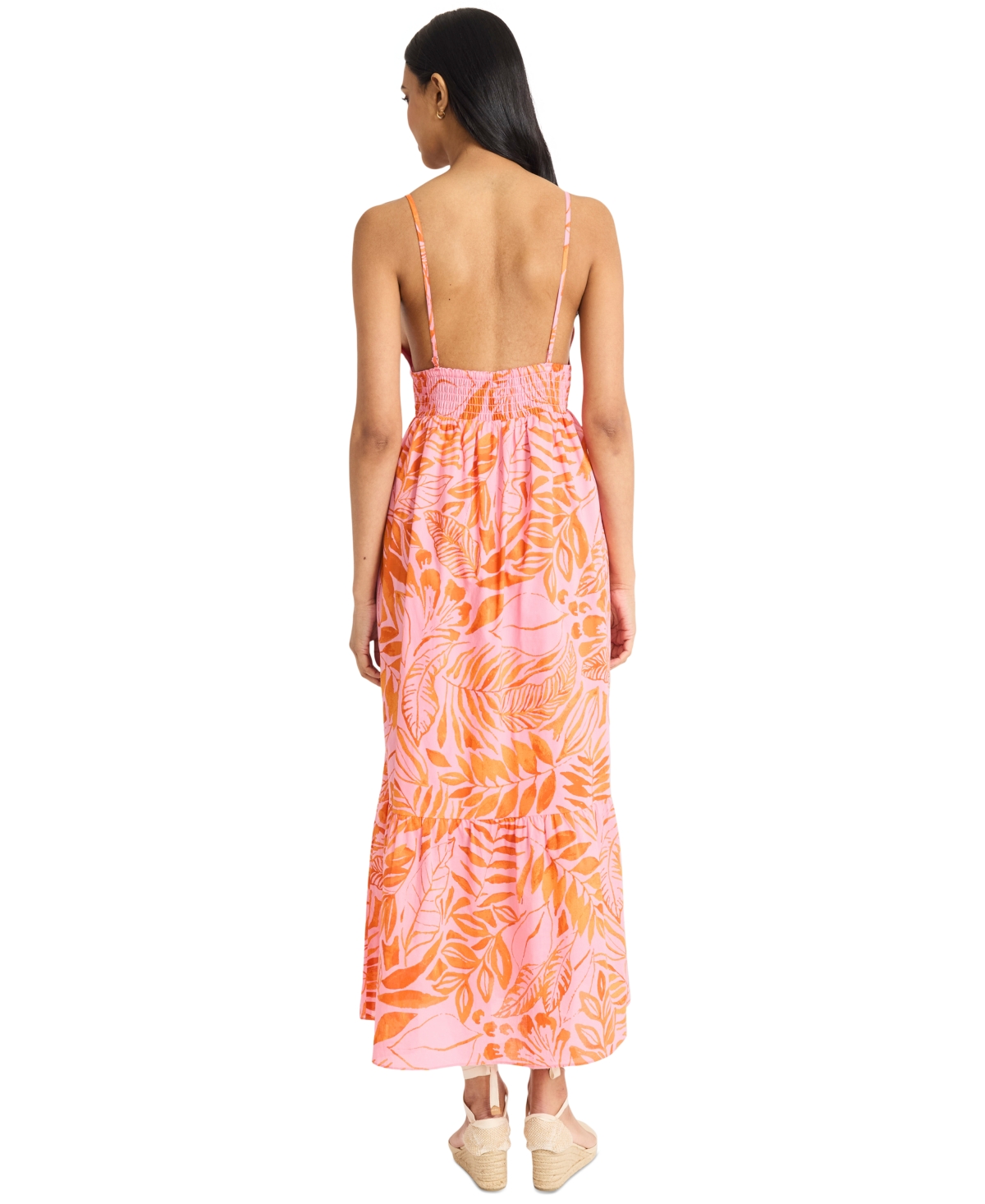 The Good Journey Tiered Cotton Sundress In Pink