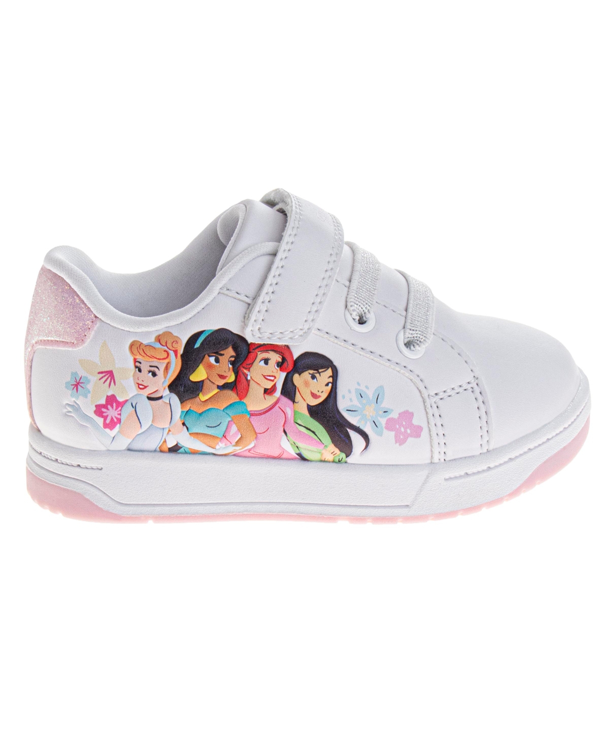 Disney Toddler Girls Princess Hook and Loop Sneakers