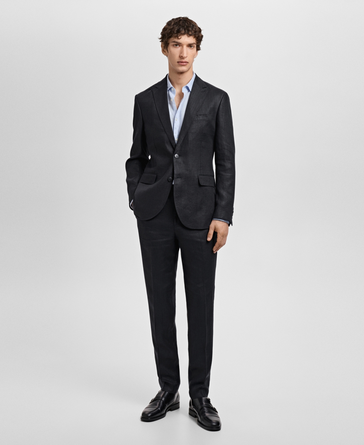 Mango Men's Linen Slim-Fit Suit Pants