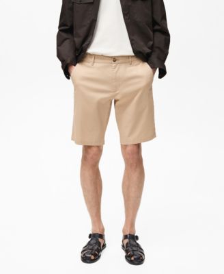 MANGO - Men's Slim-Fit Chino Cotton 10.24" Bermuda Shorts