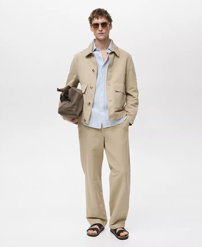 Men's Regular-Fit Linen Pants - thumbnail 2