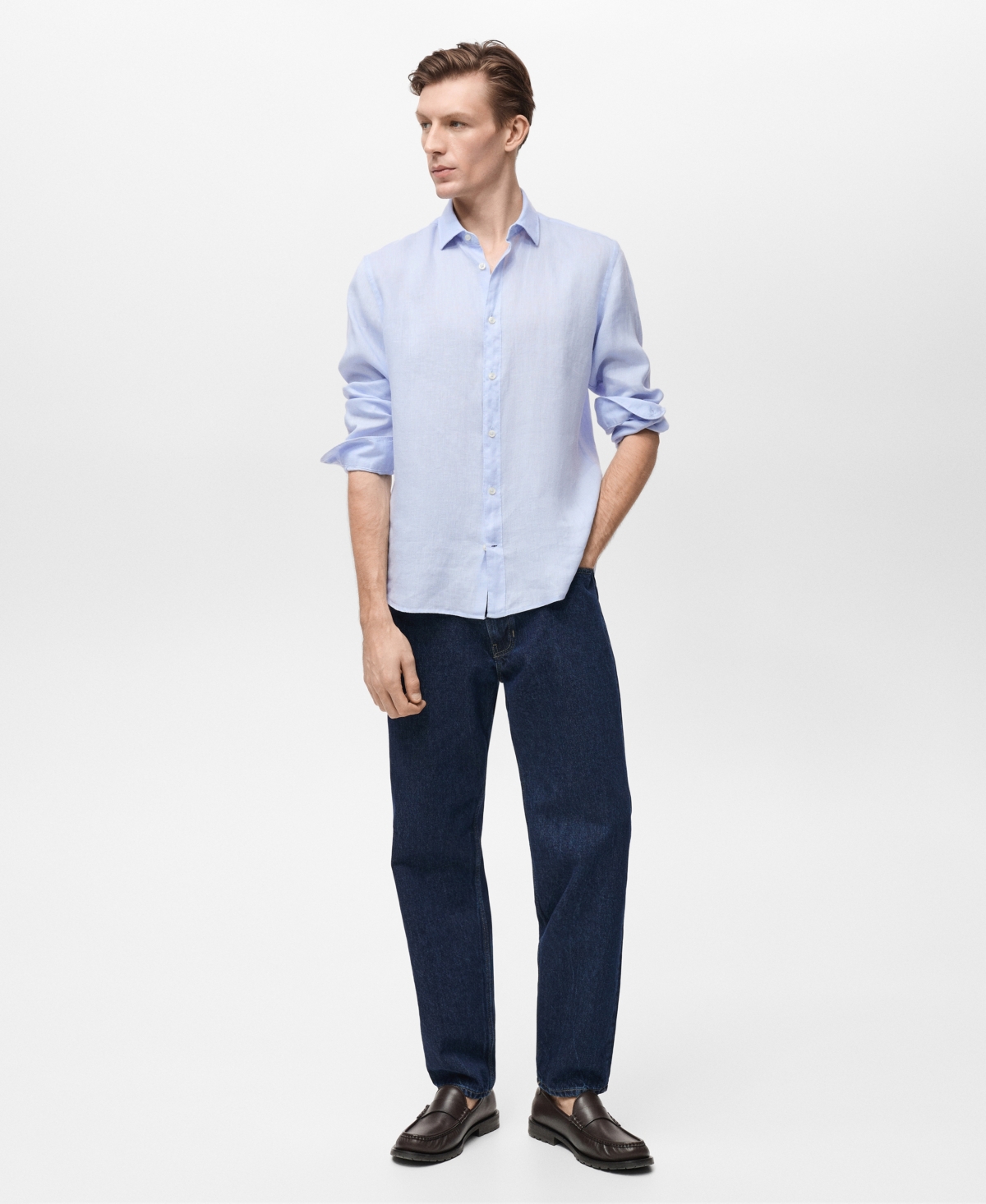 Mango Men's Regular-Fit Linen Shirt