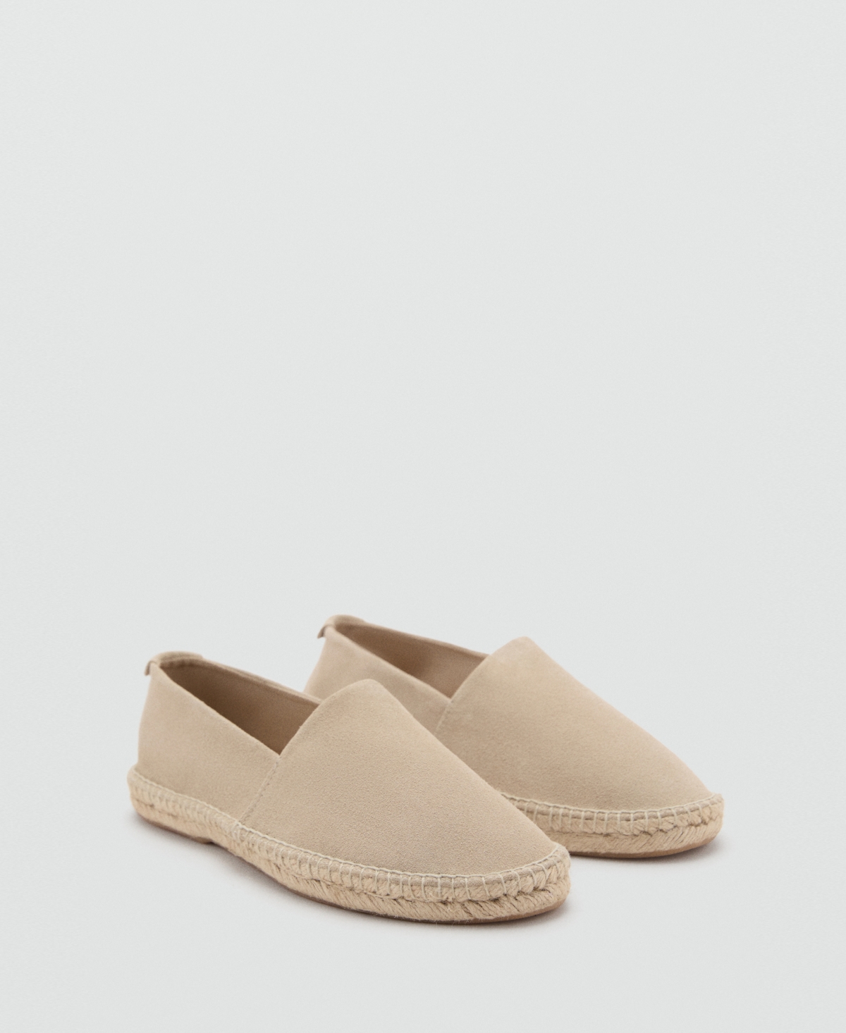 Mango Men's Jute Suede Espadrilles Round Toe Loafers