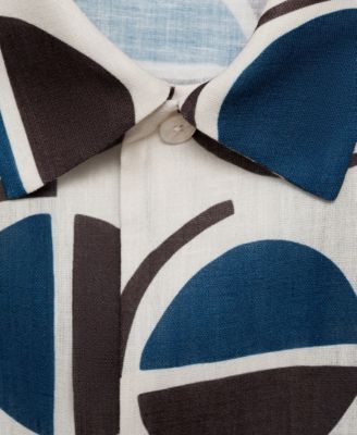 MANGO Men's Printed Short-Sleeved Shirt