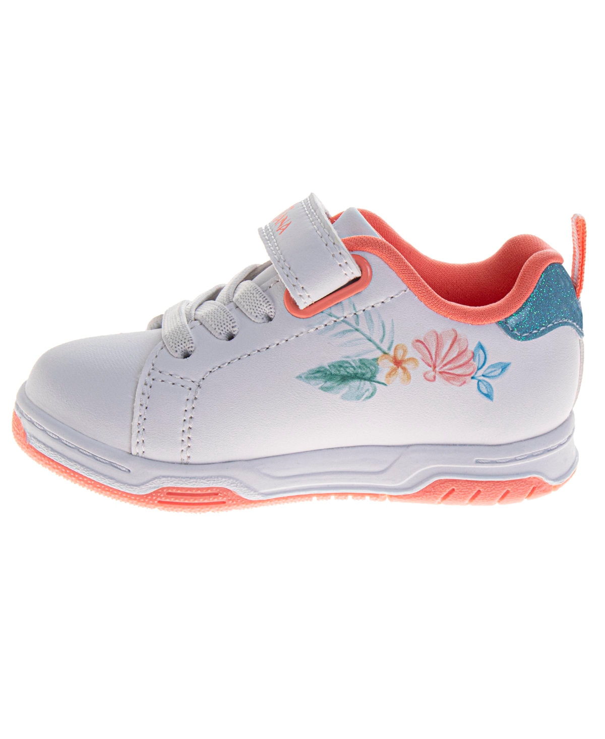 Disney Toddler Girls Moana Hook And Loop Sneakers In White