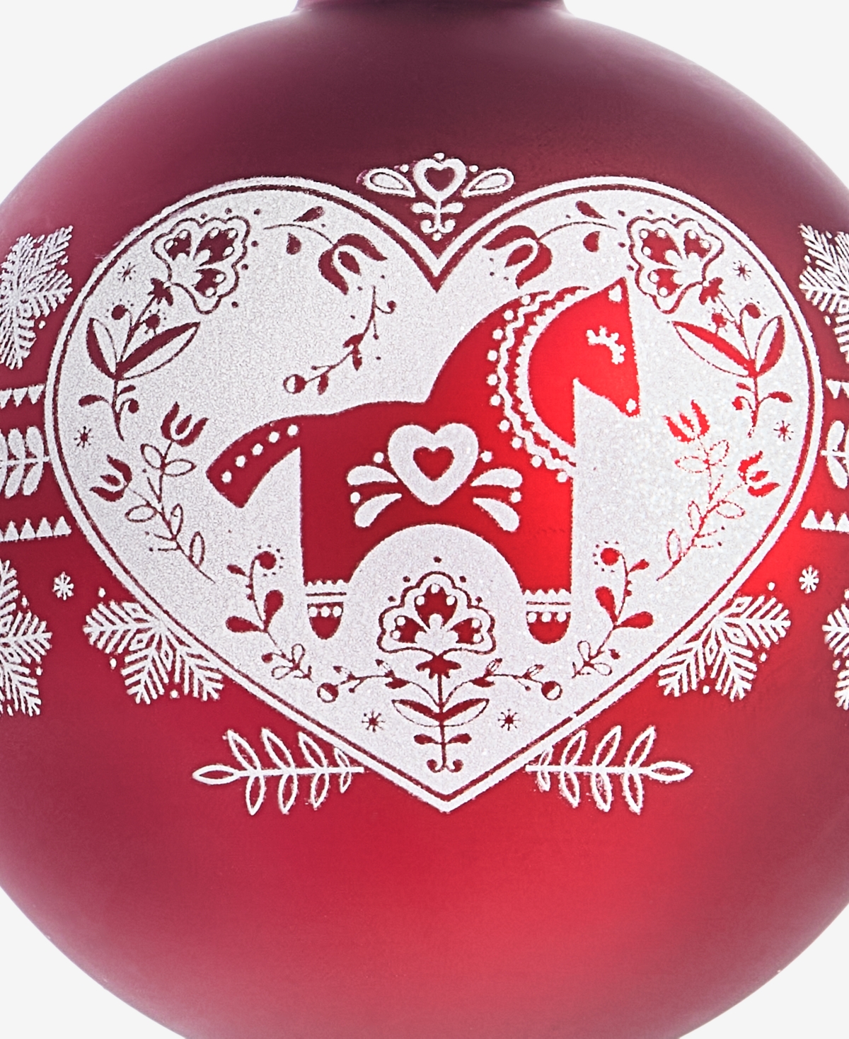 Holiday Lane Nordic Wonderland Folk Ball Ornament, Macy's Exclusive In Transparent