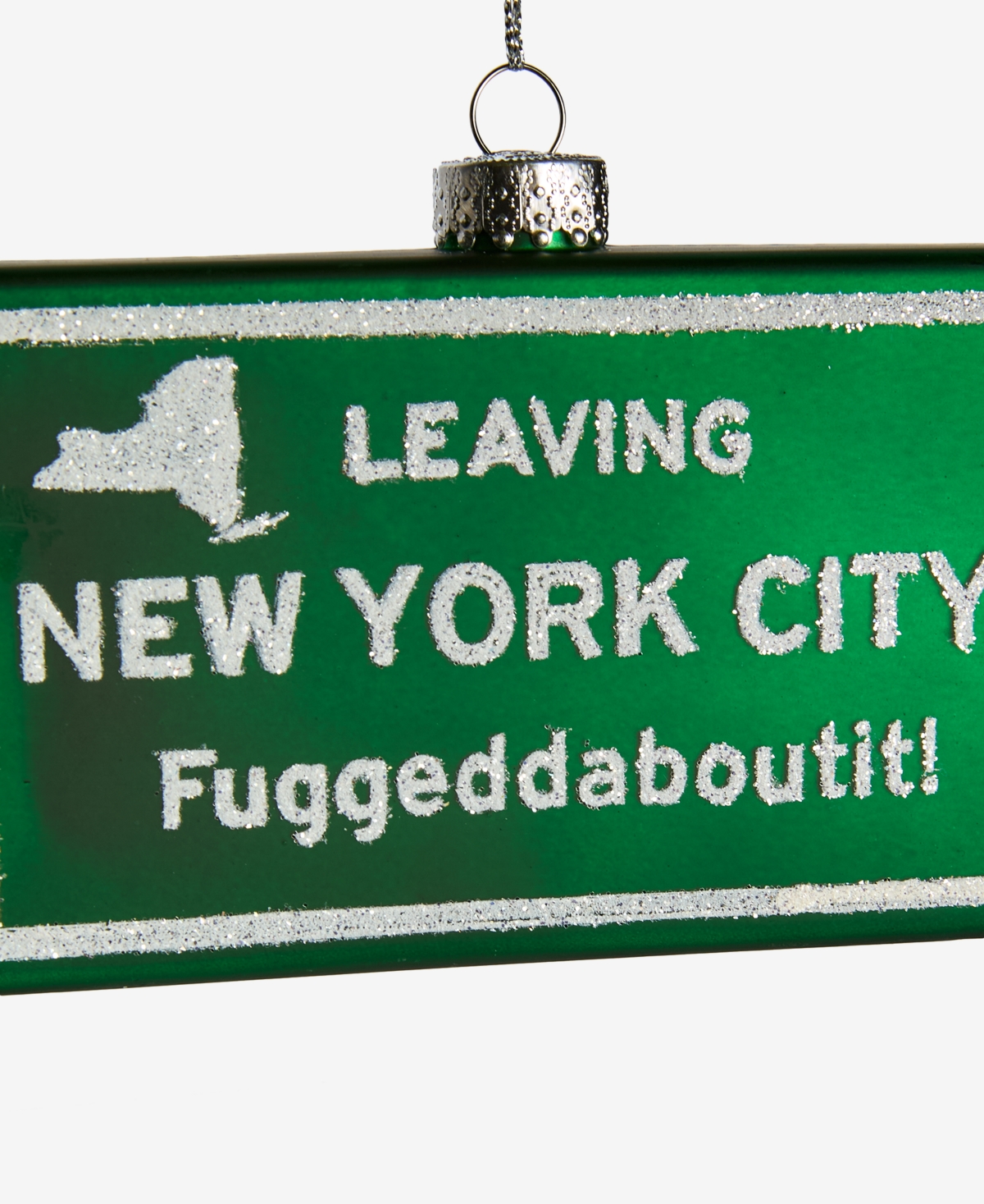 Holiday Lane New York City 2025 Glass Road Sign Ornament, Macy's Exclusive