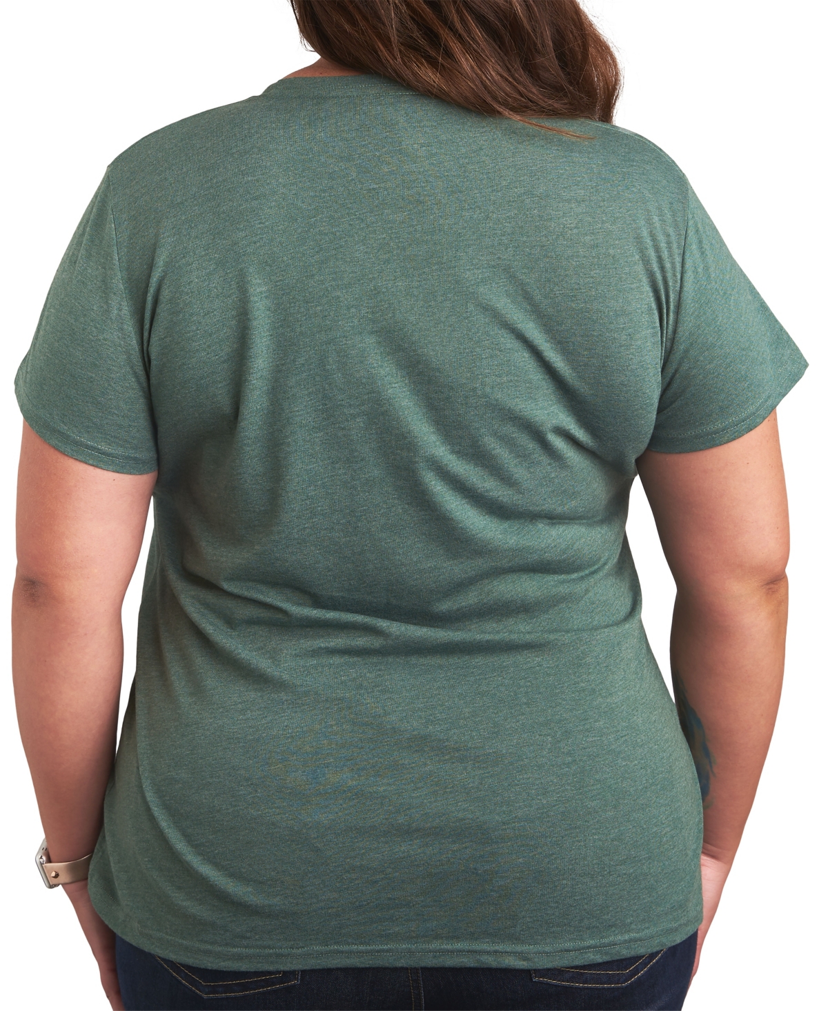 Hybrid Apparel Plus Size Peanuts Some Bunny Loves Me Easter Graphic T-shirt In Green