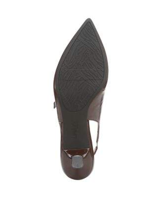 Women's Marilyn Pointed Toe Kitten Heel Slingback Pumps