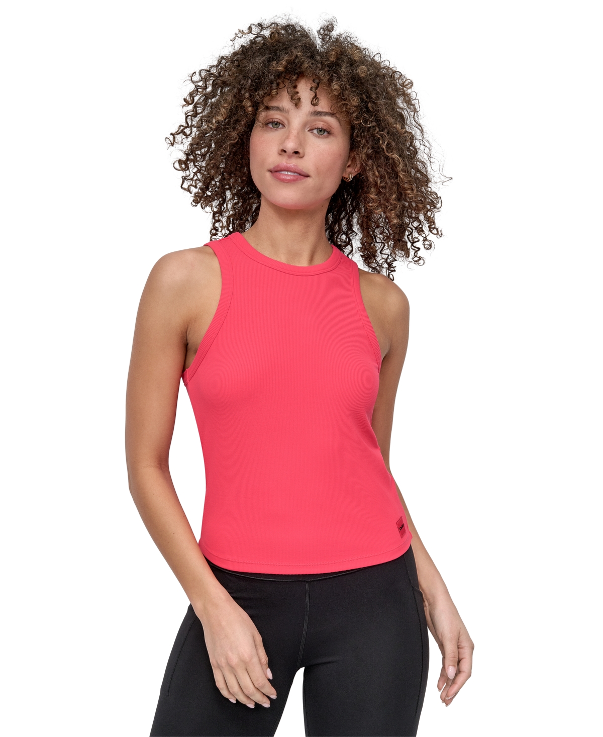 Dkny Sport Women's Hudson Ribbed High-neck Tank Top