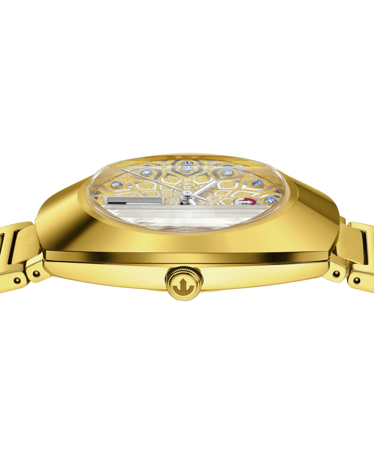 Часы Rado Unisex Swiss Automatic DiaStar Original Gold PVD Stainless Steel Bracelet Watch 38mm — фото 3