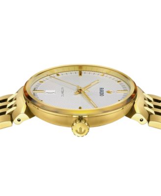 Unisex Swiss Automatic Florence Gold PVD Stainless Steel Bracelet Watch 39mm