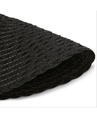 Classic 15" Round Woven Placemats Set of 6 - Durable, Reversible & Non-Slip Table Mats