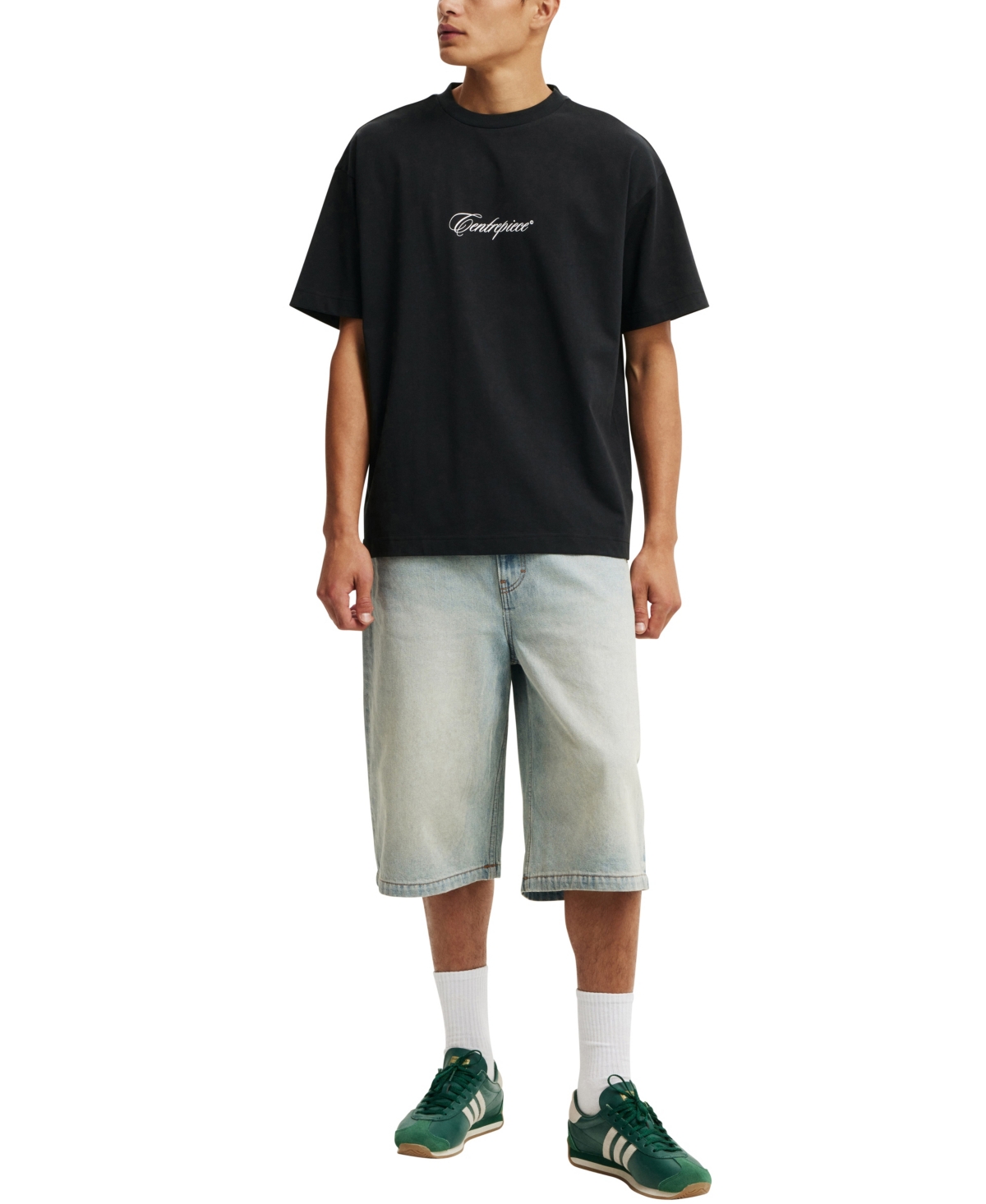 Shop Cotton On Men's Box Fit Text T-shirt In Black,centerpiece
