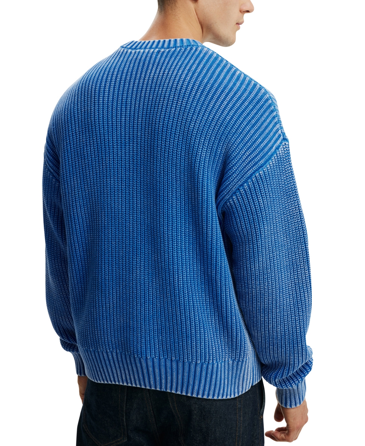 Shop Cotton On Men's Washed Box Fit Crew Knit Sweater