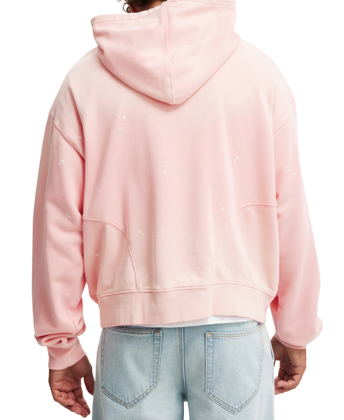 COTTON ON MEN'S CROPPED ZIP UP HOODIE 