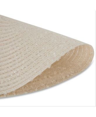 Boucle 15" Round Woven Placemats Set of 6 - Durable, Reversible & Non-Slip Table Mats