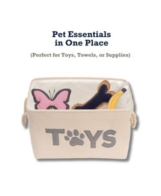 Foldable Fabric Dog Toy Storage Bin - Durable, Stylish, and Convenient Organizer for Pet Accessories