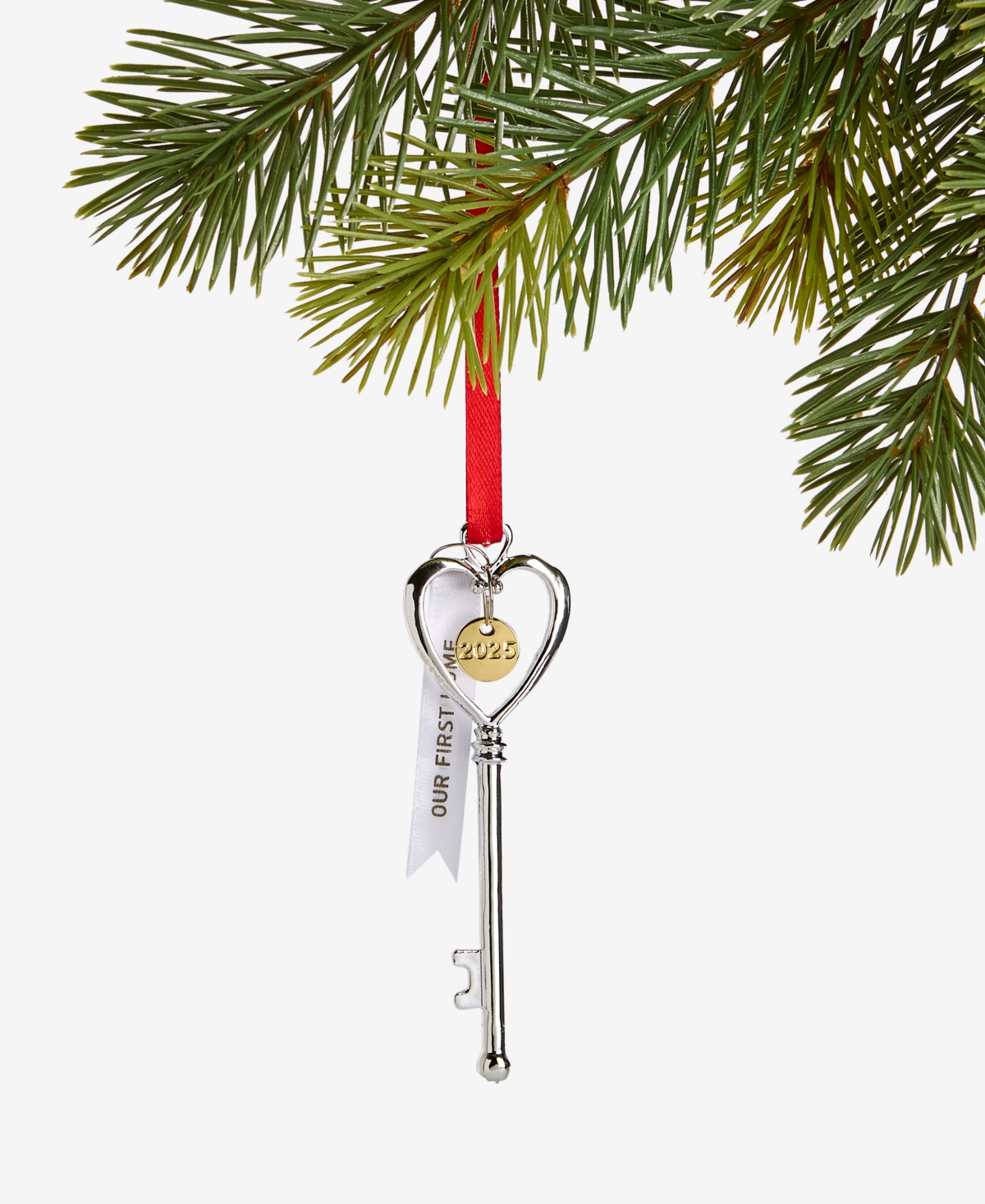 Holiday Lane Our First Home 2025 Heart Key Ornament, Macy's Exclusive In Green