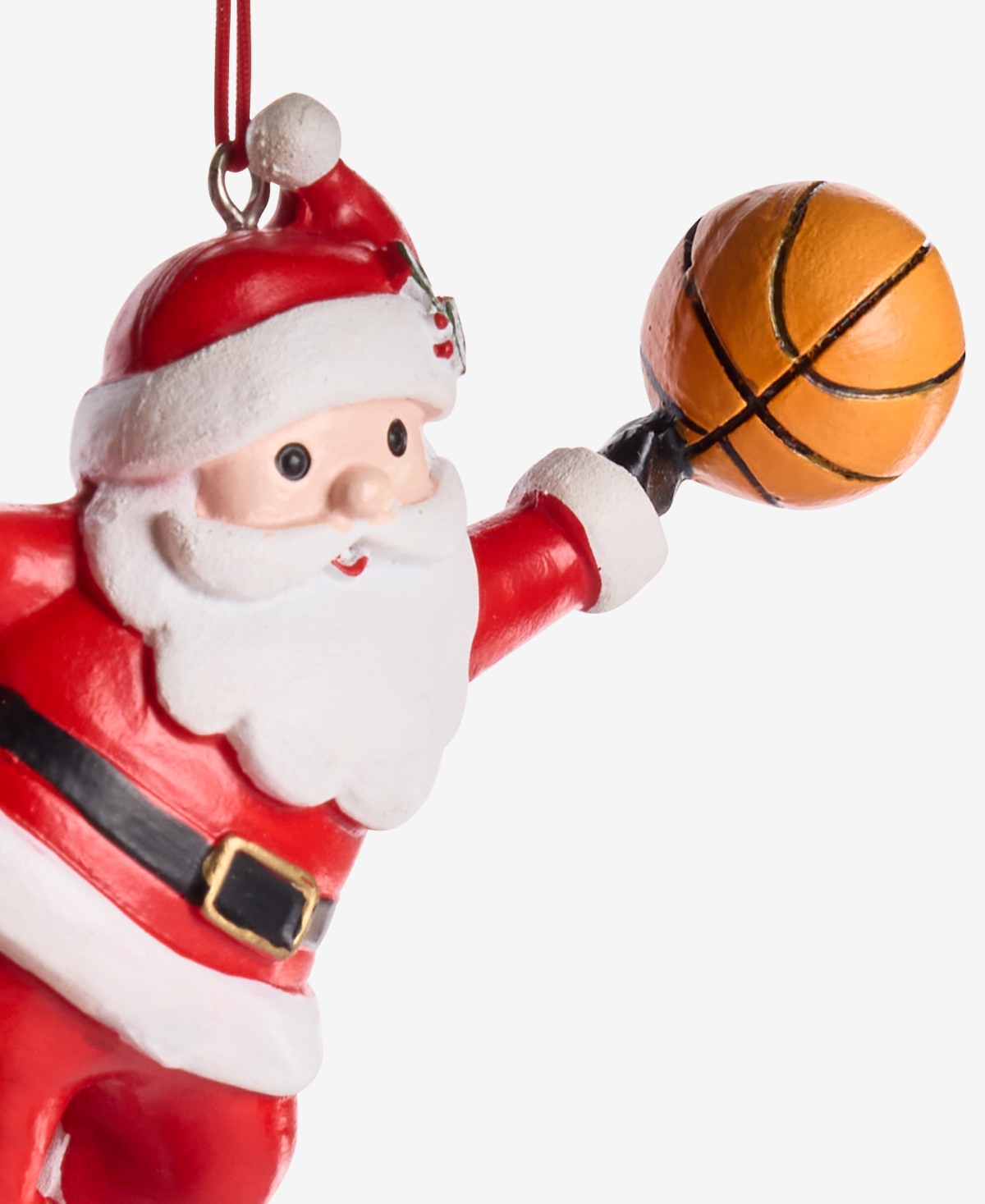 Holiday Lane Sports Basketball Santa Ornament, Macy's Exclusive In Transparent