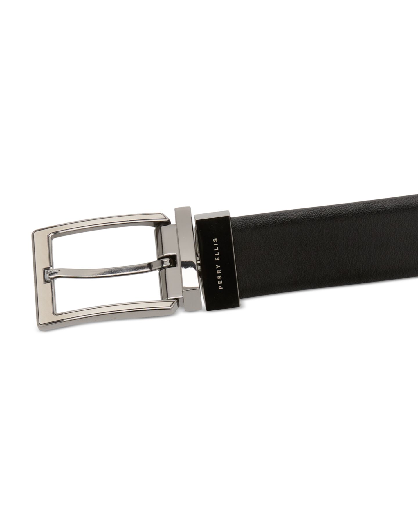 Мужской ремень Perry Ellis Portfolio Navy Reversible Belt, цвет: Коричневый — фото 3