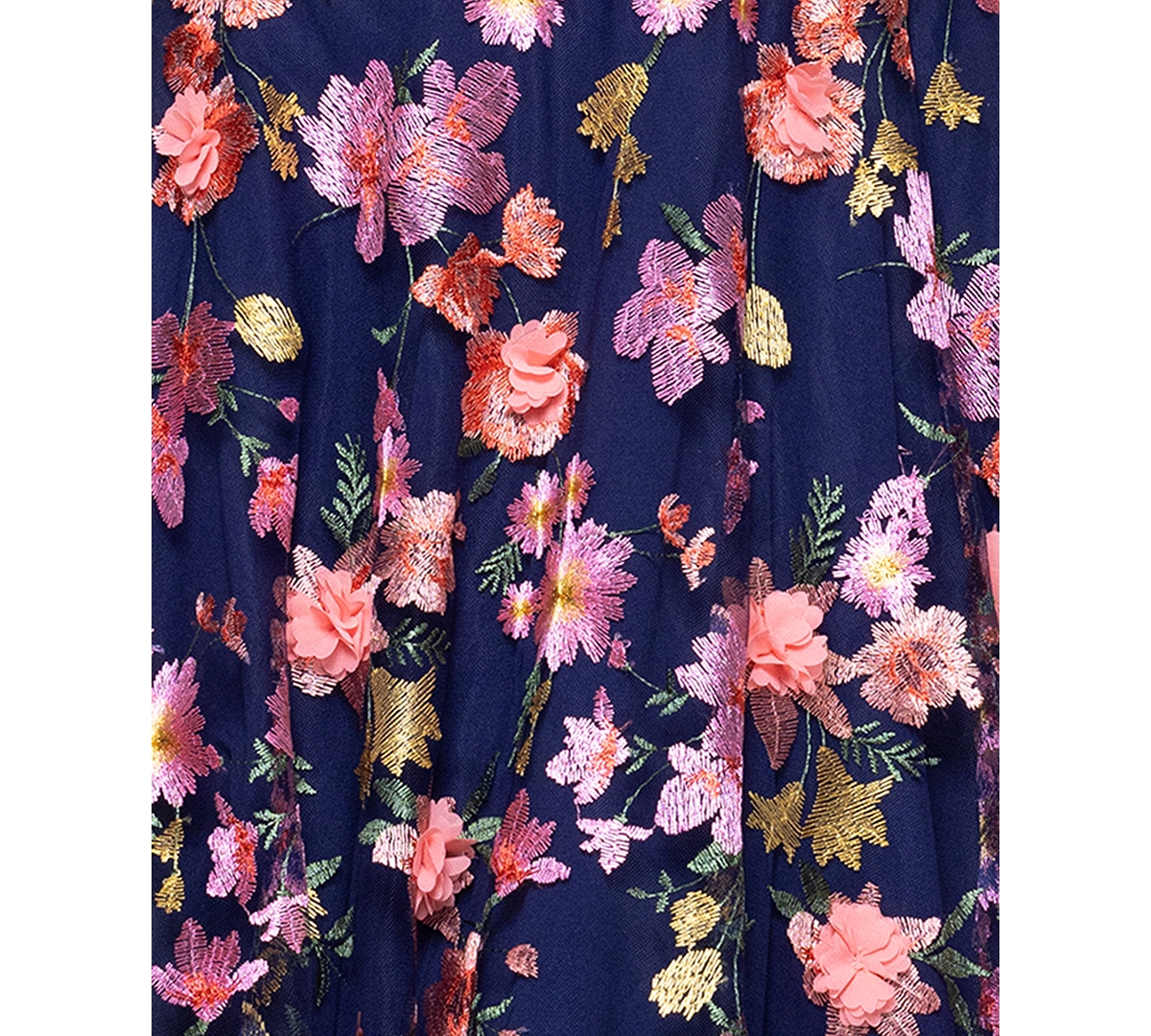Xscape Plus Size 3d-floral Embroidered Off-the-shoulder Dress In Multi