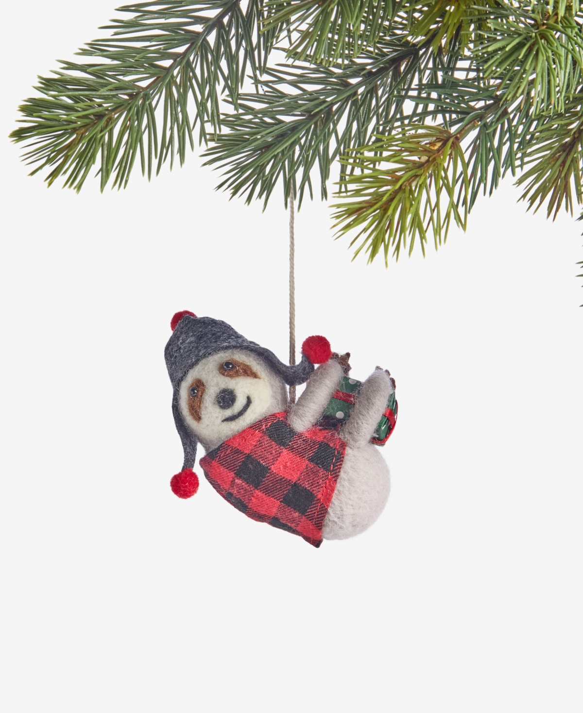 Holiday Lane Tiny Tidings Wool Sloth Ornament, Macy's Exclusive In Multi