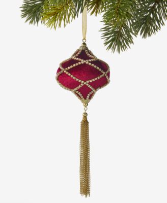Holiday Lane - Berry Tones Red Onion with Tassel Ornament