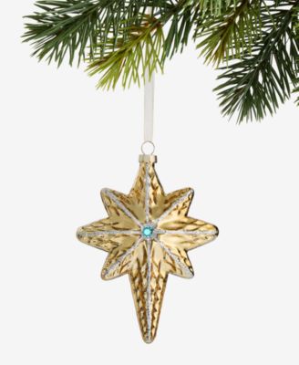 Holiday Lane - Blessed Gold-Tone Glass Star Ornament