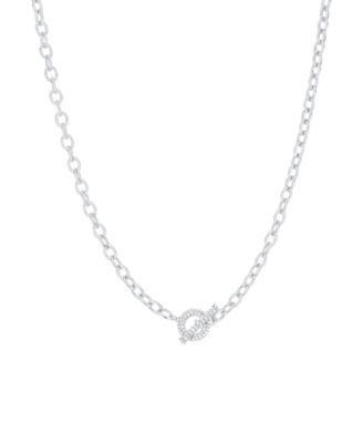 Cubic Zirconia Toggle Necklace