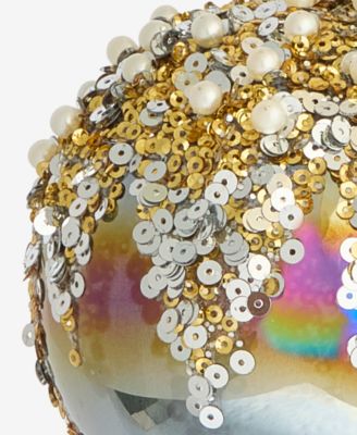 Enchanted Forest Glass Embellished Ball Ornament, Macy's Exclusive