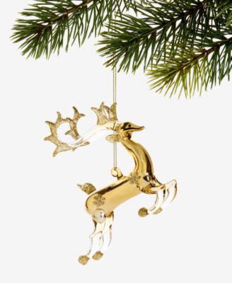 Holiday Lane - Gilded Glamour Glass Deer Ornament