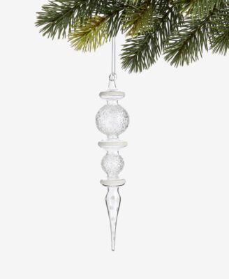 Holiday Lane - Iced Delight Glass Bubble Finial Ornament