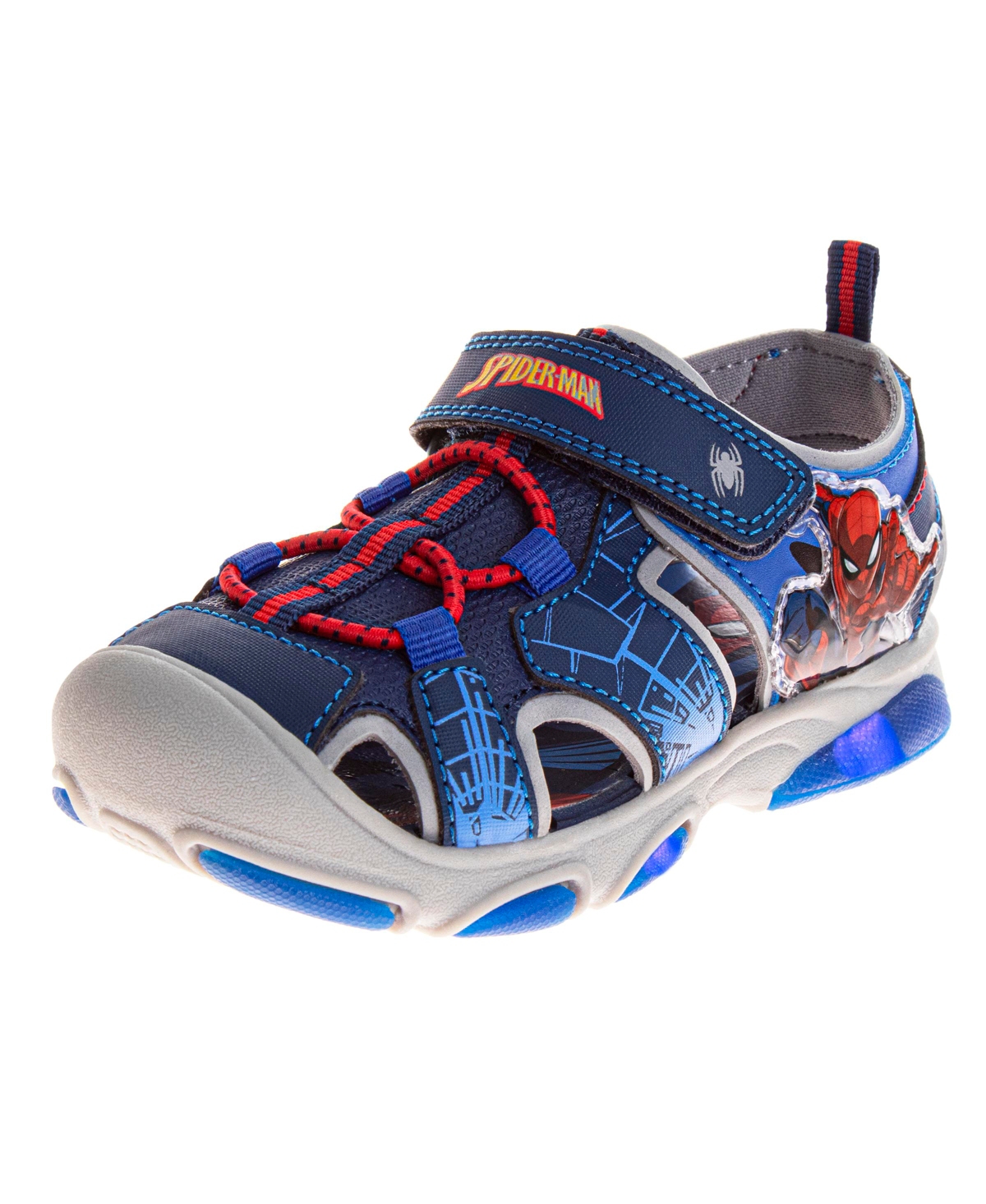 Spider-man Toddler Boys Open Toe Sport Sandals In Navy