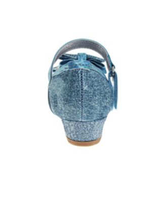 Toddler and Little Girls Low Heeled Bow Detail Dress Shoe