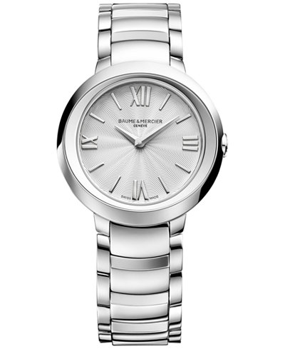 Baume & Mercier Women's Swiss Promesse Stainless Steel Bracelet Watch 30mm M0A10157