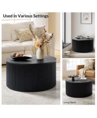 wood Hilario Round Coffee Table