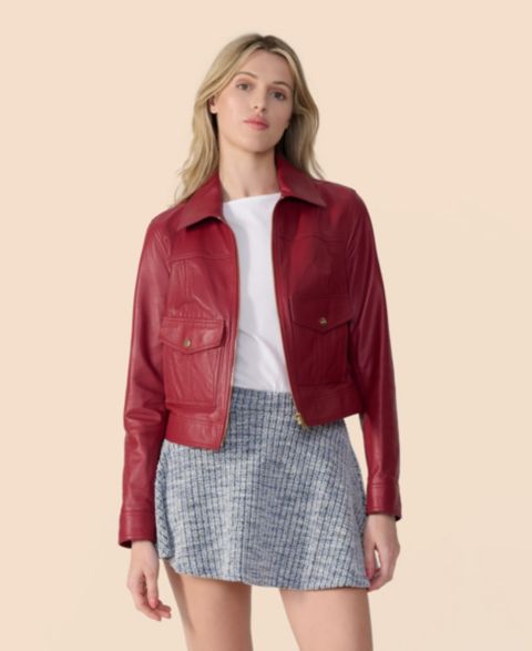 Женские куртки Furniq UK Bomber Leather Jacket