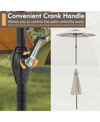 Outdoor Patio Umbrella Modern Table Umbrella w/8 Heavy Duty Ribs Sun-proof