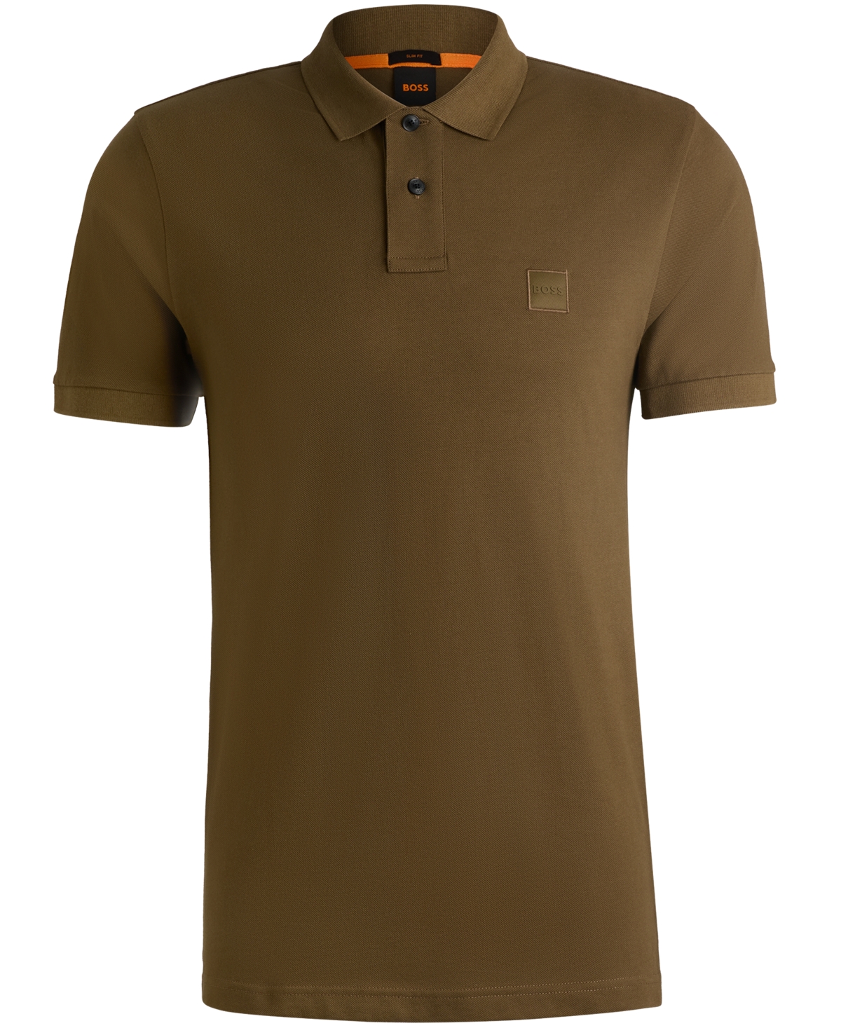 Hugo Boss Boss Polo With Logo Patch In Open Green