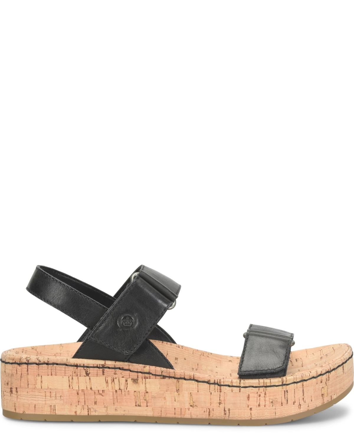 Born Women's Sloan Round Toe Wedge Sandals In Black