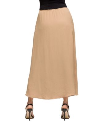 Women's Elastic Waist A Line Maxi Skirt