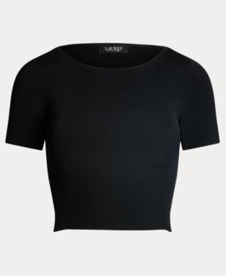 Women's Cropped Short-Sleeve Sweater