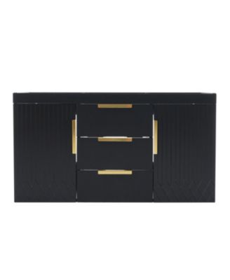 36" Wall-Mounted Bathroom Vanity with 2 Drawers